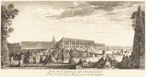 Näkymä Versaillesin palatsille Kappelia vastapäätä olevan terassin puolelta