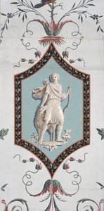 Arabesque tapettisuunnittelu (yksityiskohta) (katso myös 254542)