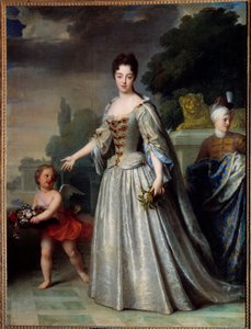 Muotokuva Savoielaisen Marie Adelaiden, Ranskan Burgundin herttuattaren delfiinistä (1685-1712). Jean Baptiste Santerren (1651-1717) maalaus