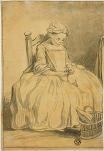 Tyttö syö kirsikoita tekijältä Jean-Baptiste Simeon Chardin