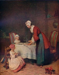 Le Benedicite Grace ennen lihaa, n. 1740. 1911 tekijältä Jean Baptiste Simeon Chardin