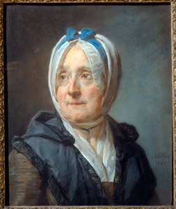 Madame Chardinin muotokuva Francoise Marguerite Pouget (1707-1791) Pastellimaalaus Jean Baptiste Simeon Chardinilta (1699-1779) 1775 Su. 0,46x0,38 m - Madame Chardinin muotokuva, syntynyt Francoise Marguerite Pouget (1707-1791). Pastellimaalaus Jean Bapt tekijältä Jean-Baptiste Simeon Chardin