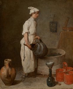 Huonekalut ja erilaiset esineet 1100- ja 1300-luvuilta tekijältä Jean-Baptiste Simeon Chardin