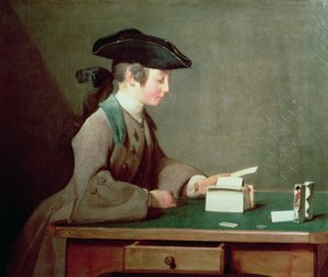 The House of Cards, n. 1736-1737 tekijältä Jean Baptiste Simeon Chardin