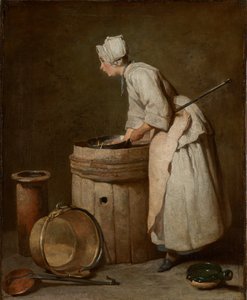 Scullerian piika, 1738 tekijältä Jean-Baptiste Simeon Chardin
