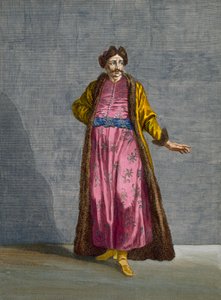 Wallachian Gentleman, levy 80 Charles de Ferriolin teoksesta "Sata printtiä, jotka edustavat Levantin eri kansoja", kaiverrus B. Baron, 1707-08 tekijältä Jean Baptiste Vanmour