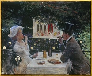 Illallinen Ambassadorissa. Jean Beraud