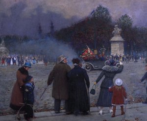 Saksan lippu kannettuna invalideille, n. 1914. tekijältä Jean Beraud