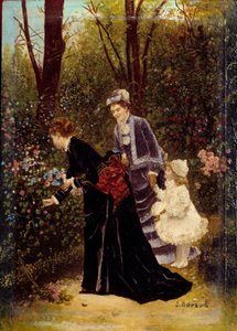 Puutarhassa. Jean Beraud