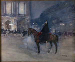 Oopperan julkisivu gaalaillassa tekijältä Jean Beraud