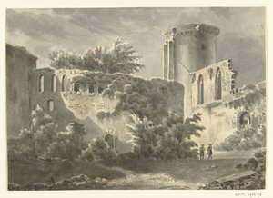 Näkymä Château de Botwelin sisäpihalle tekijältä Jean Bernard