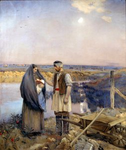 Päivä teki talonpoikaperheen. Jean Charles Cazinin (1841-1901) maalaus Sun. 1,99x1,66 m 1888 Pariisi, musee d