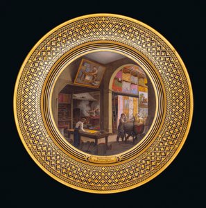 Laboratorio, kauppa, n. 1820-35 seinämaalaukset tekijältä Jean-Charles Develly