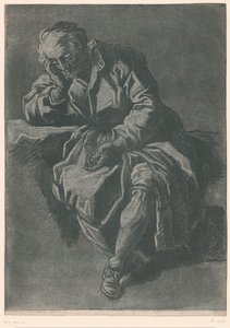 istuva mies tekijältä Jean Charles François