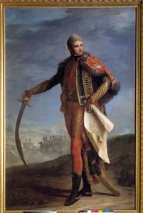 Jean Lannesin (1769-1809) Montebellon herttua, Jean Charles Nicaise Perrinin (1754-1831) Empire Paintingin marechal jalan muotokuva. 1804-1809. Himmeä. 2,1x1,4 m. - Täyspitkä muotokuva Jean Lannesista (1769-1809), Montebellon herttuasta, imperiumin marsalk tekijältä Jean Charles Nicaise Perrin