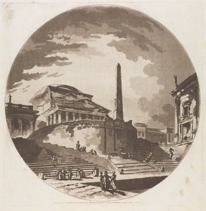 Näkymä Rotundalle ja portaat Tiberillä, 1766.