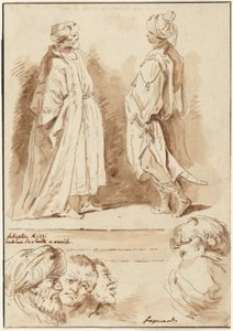 Yksityiskohtia teoksista "The Adoration of the Magi" ja "The Pool at Bethesda" tekijältä Jean Claude Richard de Saint Non after Jean Honoré Fragonard after Sebastiano Ricci