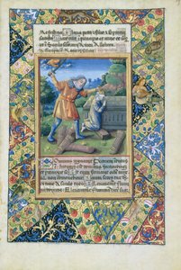 neiti Lat. Q.v.I.126 fol.19 Iisakin uhri, Louis dOrleansin tuntien kirjasta, 1490 tekijältä Jean Colombe