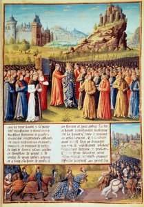 Toinen ristiretki (1147-1149): Kuningas Ludvig VII sanoi, että nuoret (1120-1180) ottivat ristin Vezelayssa Saint Bernard de Clairvaux