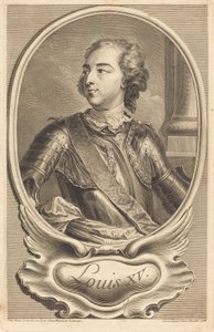 Ludvig XV tekijältä Jean Daullé after Jean Baptiste Lemoyne II