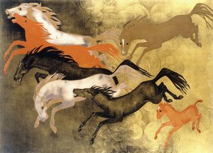 Prancing Horses, n. 1950 (lakattu puu)