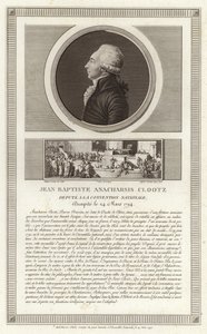 Muotokuva Jean-Baptiste du Val-de-Gracesta, Baron de Clootsista tekijältä Jean Duplessi Bertaux