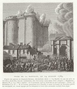 Bastilian rynnäkkö, Pariisi, Ranskan vallankumous, 14. heinäkuuta 1789.