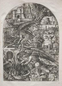The Apocalypse: Saatana sidottu tuhat vuotta, 1546-1555. tekijältä Jean Duvet