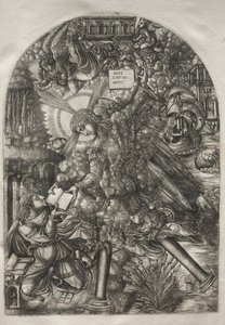 Apokalypsi: Enkeli antaa St. Johnin kirjan syötäväksi, 1546-1556. tekijältä Jean Duvet