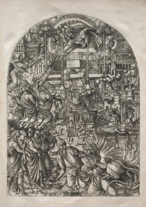 The Apocalypse: The Measurement of the Temple, 1546-1556. tekijältä Jean Duvet
