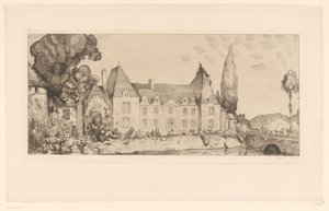 Näkymä linnaan veden päällä Vue du Château de Villaines