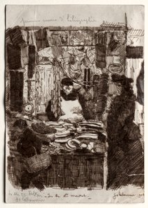 Vanhoilla markkinoilla tekijältä Jean Emile Laboureur