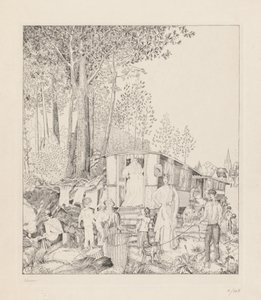 La Halte des Bohémiens tekijältä Jean Emile Laboureur