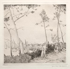 Promenadi satamassa tekijältä Jean Emile Laboureur