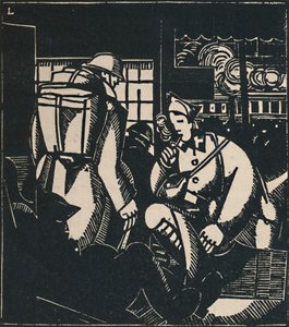 Sotilaat asemalla, 1919 tekijältä Jean Emile Laboureur