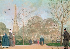 Kävely Jardins du Trocaderossa, noin 1920