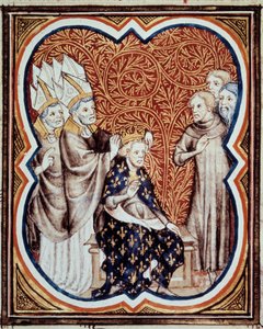 Le corre du roi Louis VI dit le Gros (1081-1137) Miniatyyri Jean Fouquet