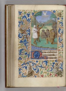 Ilmoitus paimenten tuntikirjaan, 1450-1499 tekijältä Jean Fouquet