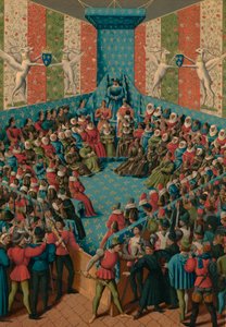 Tuomio Johannes II:sta Alenconista, 1400-luku tekijältä Jean Fouquet