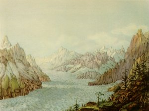 "The Mer de Glace tai Glacier des Bois", 1787, 1946.