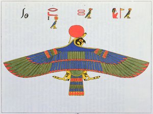Horus-jumala, jota esitettiin varpushaukan muodossa, 1823
