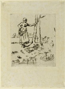 Tyttö hoitaa hanhia tekijältä Jean-Francois Millet