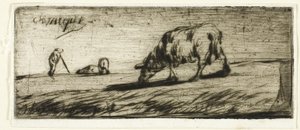 Lammas laiduntamassa tekijältä Jean Francois Millet