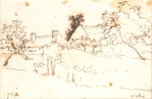 Maatila puiden keskellä, Vichy (Allier) tekijältä Jean Francois Millet