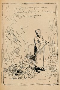 Talonpoika polttaa rikkaruohoja, 1800-luku tekijältä Jean Francois Millet