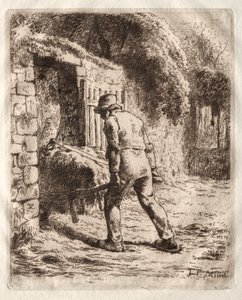 Talonpoika kottikärryllä tekijältä Jean Francois Millet