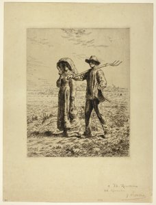 Talonpojat töihin tekijältä Jean Francois Millet