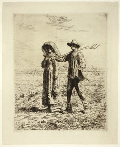 Talonpojat töihin tekijältä Jean Francois Millet