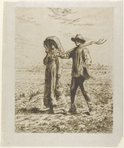 Talonpojat töihin tekijältä Jean Francois Millet