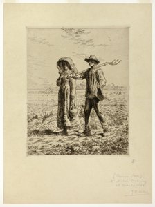 Talonpojat töihin tekijältä Jean Francois Millet